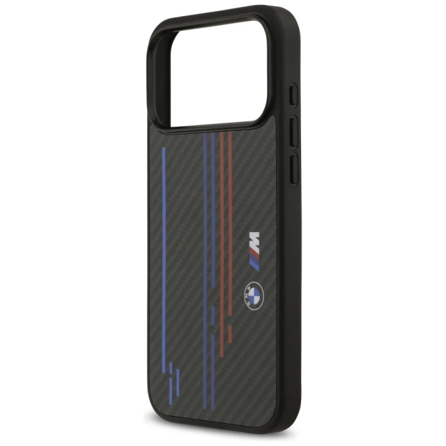 Чохол BMW M Kevlar Lines & Logo для iPhone 17 Pro Max Black with MagSafe (BMHMP17X25CFSTSK)