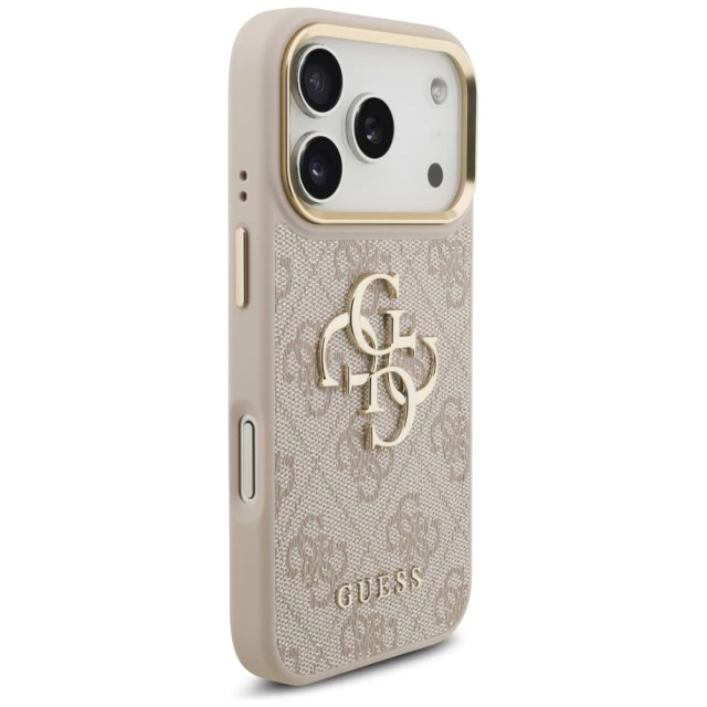 Чохол Guess 4G Big 4G Classic Logo Big Strap Metal Buttons для iPhone 17 Pro Pink (GUHCP17LP4G4BCSP)