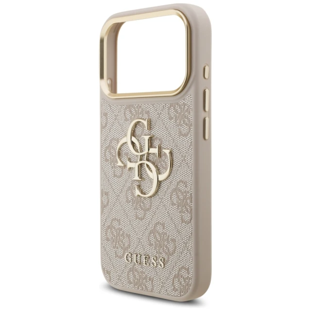 Чохол Guess 4G Big 4G Classic Logo Big Strap Metal Buttons для iPhone 17 Pro Pink (GUHCP17LP4G4BCSP)
