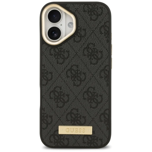 Чохол Guess 4G Logo Plate для iPhone 17 Black with MagSafe (GUHMP17SU4GPRK)