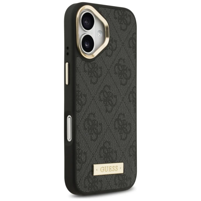 Чохол Guess 4G Logo Plate для iPhone 17 Black with MagSafe (GUHMP17SU4GPRK)