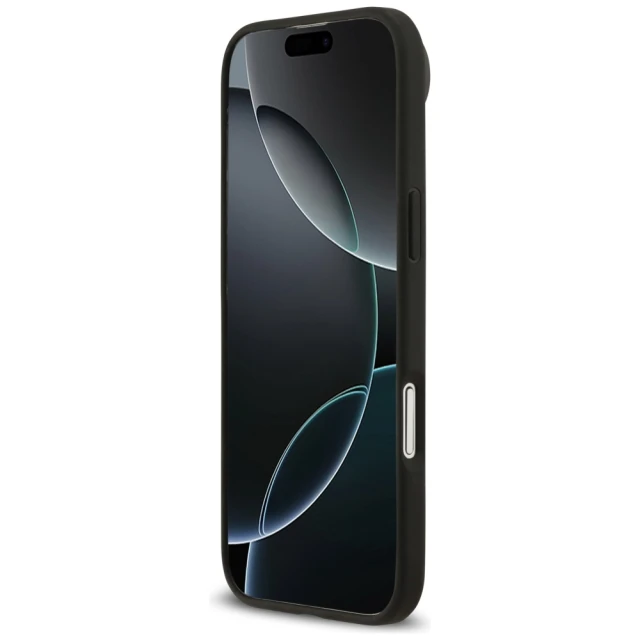 Чохол Guess Grained Flowers Classic Logo для iPhone 17 Air Black with MagSafe (GUHMP17MPGNMPLMK)