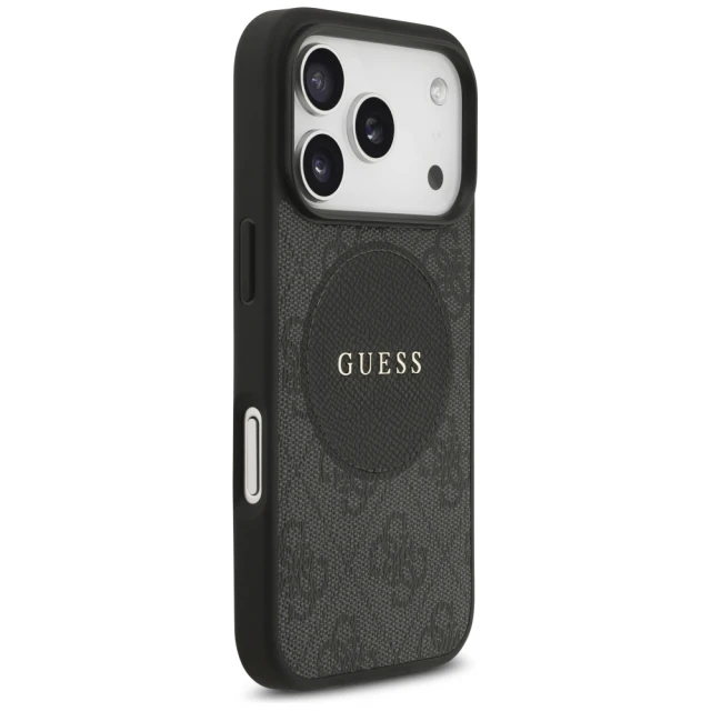 Чохол Guess 4G Circle Classic Logo для iPhone 17 Pro Black with MagSafe (GUHMP17LP4PGRSGK)