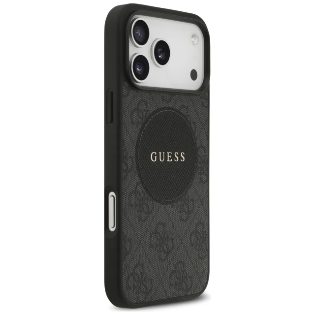 Чохол Guess 4G Circle Classic Logo для iPhone 17 Pro Max Black with MagSafe (GUHMP17XP4PGRSGK)