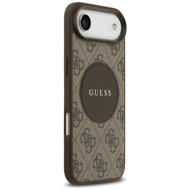 Чохол Guess 4G Circle Classic Logo для iPhone 17 Air Brown with MagSafe (GUHMP17MP4PGRSGW)