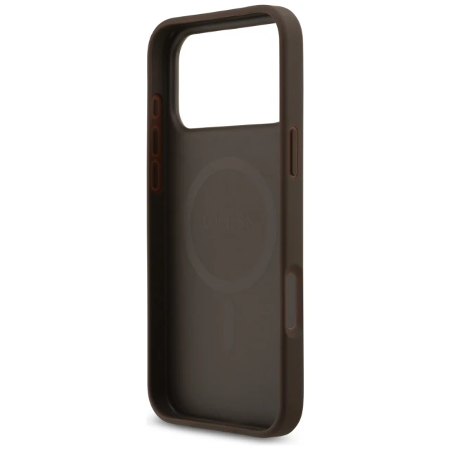 Чохол Guess 4G Circle Classic Logo для iPhone 17 Pro Max Brown with MagSafe (GUHMP17XP4PGRSGW)