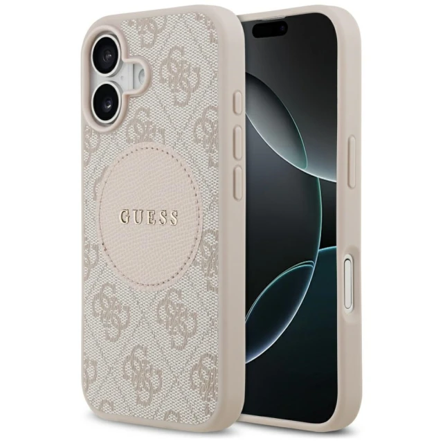 Чохол Guess 4G Circle Classic Logo для iPhone 17 Pink with MagSafe (GUHMP17SP4PGRSGP)