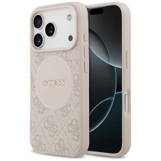 Чохол Guess 4G Circle Classic Logo для iPhone 17 Pro Pink with MagSafe (GUHMP17LP4PGRSGP)