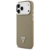 Чохол Guess Grained Triangle Logo для iPhone 17 Pro Brown with MagSafe (GUHMP17LPGTSPSW)