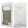 Чохол Guess Grained Triangle Logo для iPhone 17 Pro Max Brown with MagSafe (GUHMP17XPGTSPSW)