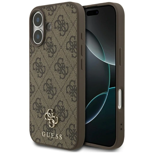Чохол Guess 4G Small Classic Logo для iPhone 17 Brown with MagSafe (GUHMP17SP4SM4MW)
