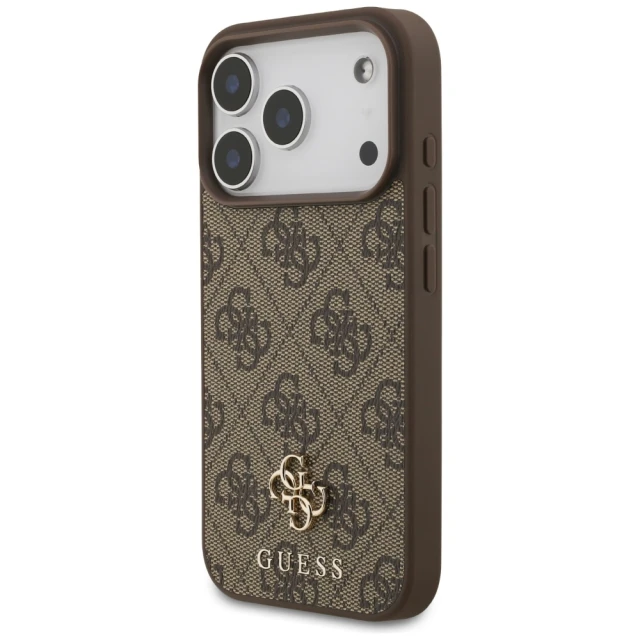 Чохол Guess 4G Small Classic Logo для iPhone 17 Pro Brown with MagSafe (GUHMP17LP4SM4MW)