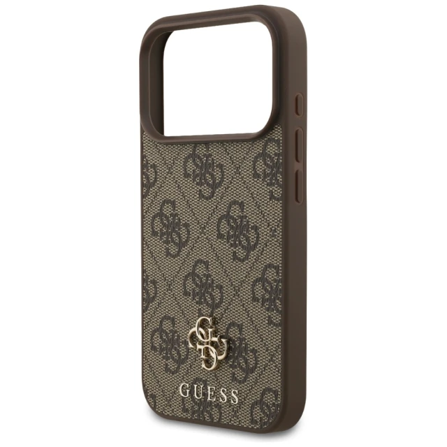 Чохол Guess 4G Small Classic Logo для iPhone 17 Pro Brown with MagSafe (GUHMP17LP4SM4MW)