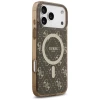 Чохол Guess IML 4G Background для iPhone 17 Pro Brown with MagSafe (GUHMP17LH4DTEW)