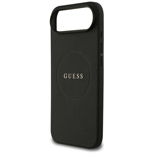Чохол Guess Grained Ring для iPhone 17 Air Black with MagSafe (GUHMP17MPGHSMMK)