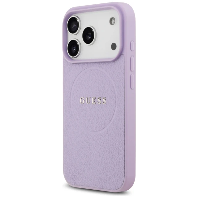 Чохол Guess Grained Ring для iPhone 17 Pro Purple with MagSafe (GUHMP17LPGHSMMU)