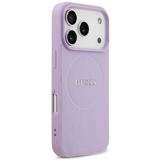 Чохол Guess Grained Ring для iPhone 17 Pro Purple with MagSafe (GUHMP17LPGHSMMU)