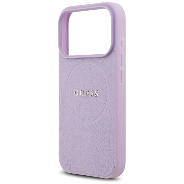 Чохол Guess Grained Ring для iPhone 17 Pro Purple with MagSafe (GUHMP17LPGHSMMU)