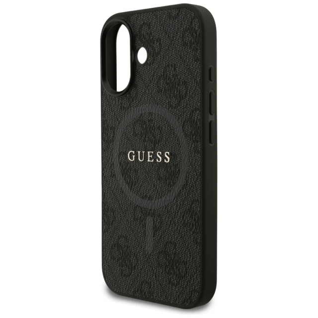 Чехол Guess 4G Ring Classic Logo для iPhone 17 Black with MagSafe (GUHMP17SG4GFRK)