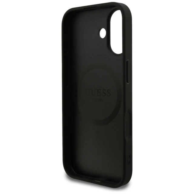 Чехол Guess 4G Ring Classic Logo для iPhone 17 Black with MagSafe (GUHMP17SG4GFRK)