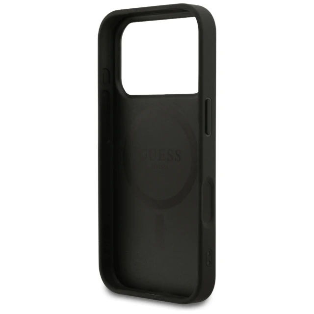 Чехол Guess 4G Ring Classic Logo для iPhone 17 Pro Black with MagSafe (GUHMP17LG4GFRK)