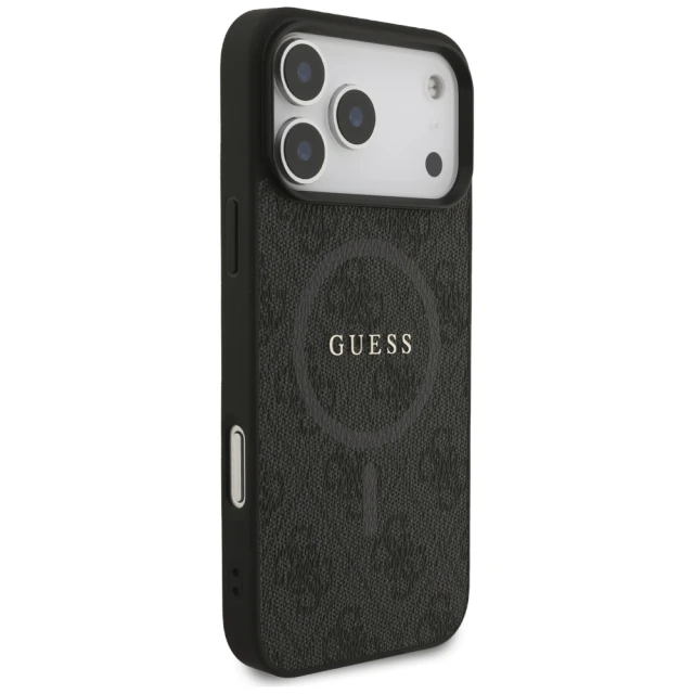 Чохол Guess 4G Ring Classic Logo для iPhone 17 Pro Max Black with MagSafe (GUHMP17XG4GFRK)