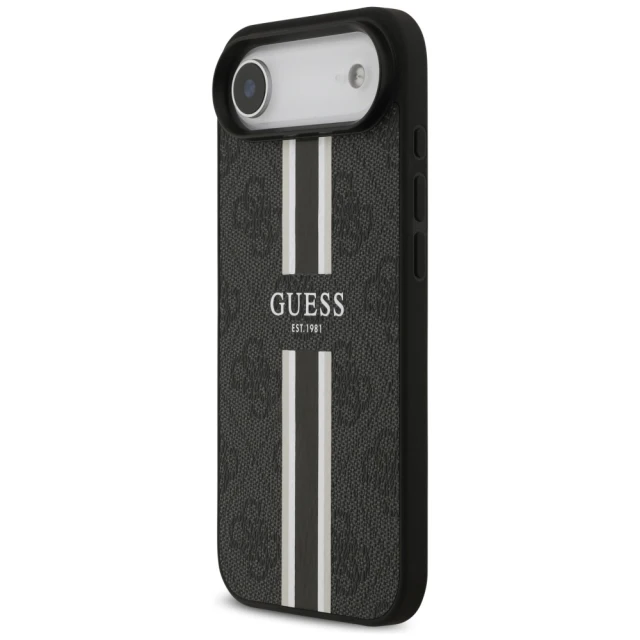 Чохол Guess 4G Printed Stripes для iPhone 17 Air Black with MagSafe (GUHMP17MP4RPSK)
