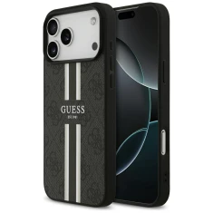 Чохол Guess 4G Printed Stripes для iPhone 17 Pro Max Black with MagSafe (GUHMP17XP4RPSK)