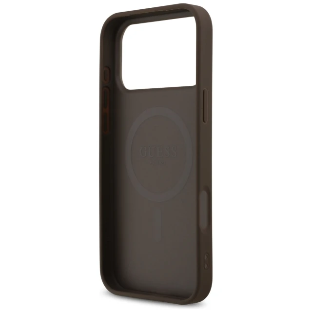 Чохол Guess 4G Printed Stripes для iPhone 17 Pro Max Brown with MagSafe (GUHMP17XP4RPSW)