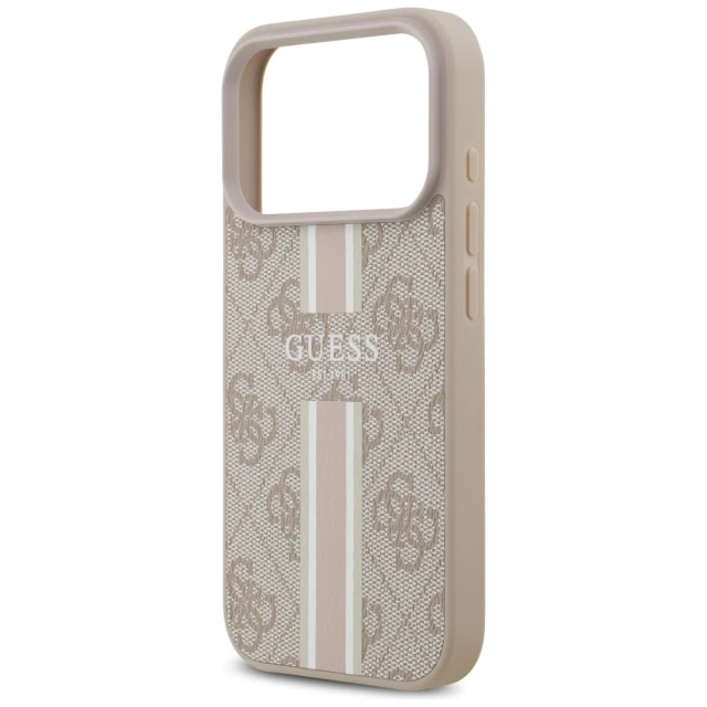 Чохол Guess 4G Printed Stripes для iPhone 17 Pro Pink with MagSafe (GUHMP17LP4RPSP)