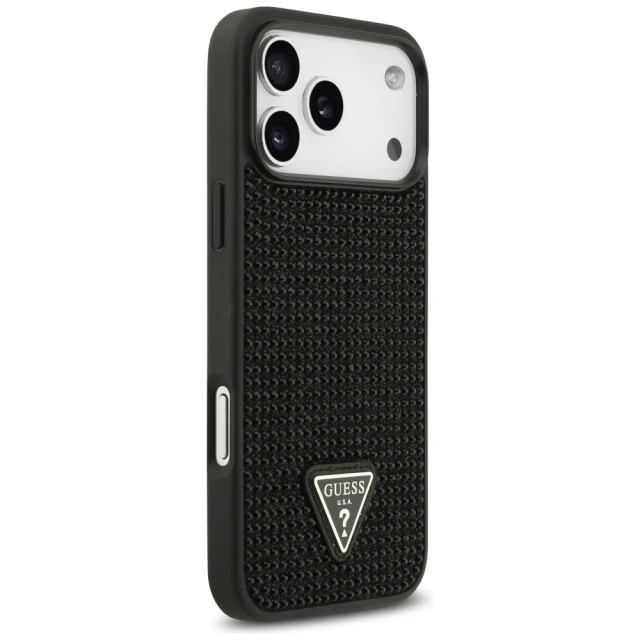 Чохол Guess Rhinestone Triangle Logo для iPhone 17 Pro Max Black (GUHCP17XHDGTPK)