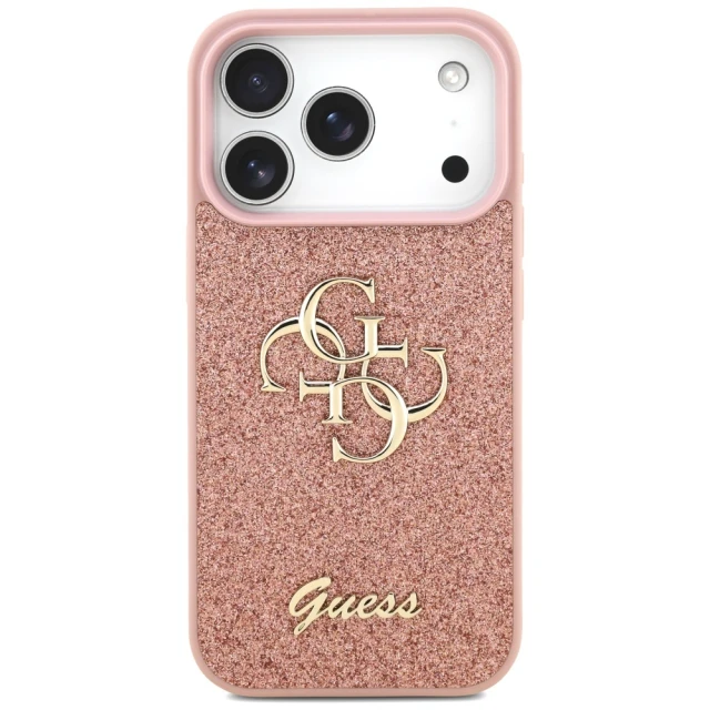 Чохол Guess Fixed Glitter Big 4G для iPhone 17 Pro Pink (GUHCP17LHG4SGP)