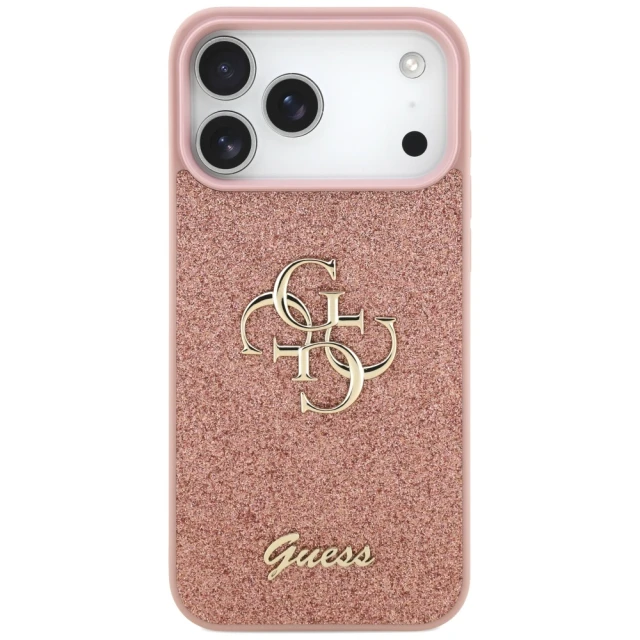 Чохол Guess Fixed Glitter Big 4G для iPhone 17 Pro Max Pink (GUHCP17XHG4SGP)