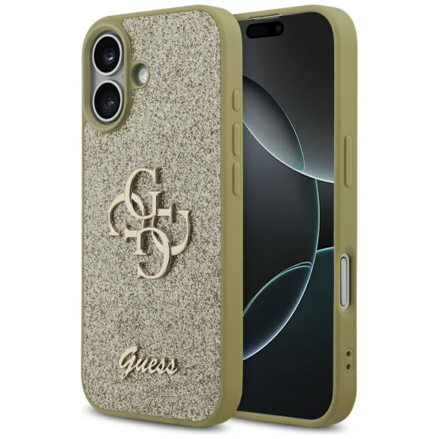Чохол Guess Fixed Glitter Big 4G для iPhone 17 Gold (GUHCP17SHG4SGD)