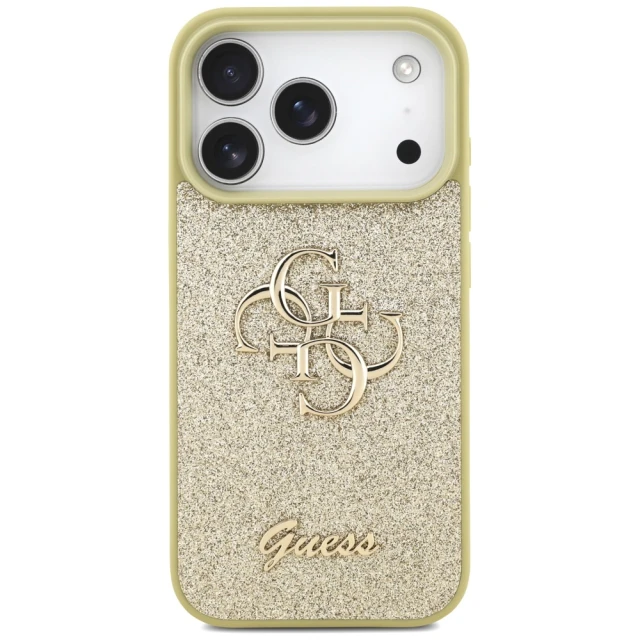 Чохол Guess Fixed Glitter Big 4G для iPhone 17 Pro Gold (GUHCP17LHG4SGD)