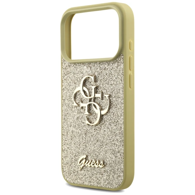 Чохол Guess Fixed Glitter Big 4G для iPhone 17 Pro Gold (GUHCP17LHG4SGD)