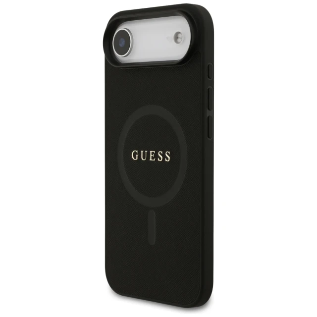 Чохол Guess Saffiano Classic Logo для iPhone 17 Air Black with MagSafe (GUHMP17MPSAHMCK)