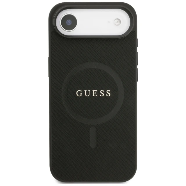 Чохол Guess Saffiano Classic Logo для iPhone 17 Air Black with MagSafe (GUHMP17MPSAHMCK)
