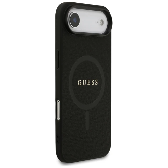 Чохол Guess Saffiano Classic Logo для iPhone 17 Air Black with MagSafe (GUHMP17MPSAHMCK)