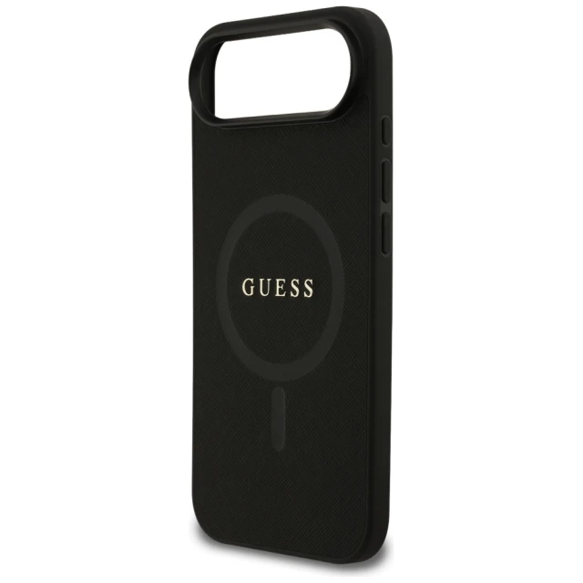 Чохол Guess Saffiano Classic Logo для iPhone 17 Air Black with MagSafe (GUHMP17MPSAHMCK)