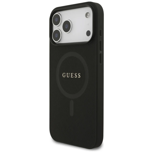 Чохол Guess Saffiano Classic Logo для iPhone 17 Pro Max Black with MagSafe (GUHMP17XPSAHMCK)