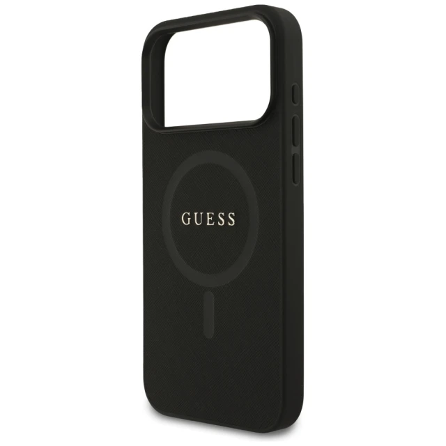 Чохол Guess Saffiano Classic Logo для iPhone 17 Pro Max Black with MagSafe (GUHMP17XPSAHMCK)