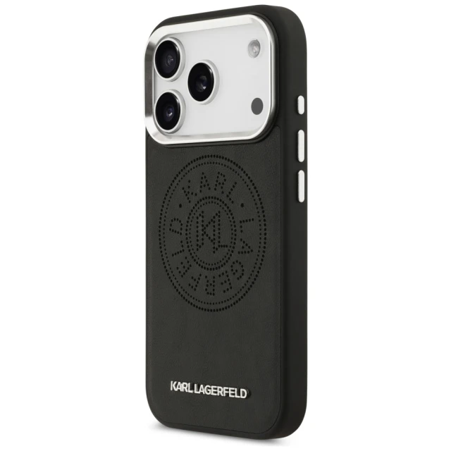 Чохол Karl Lagerfeld Point & Metal Logo для iPhone 17 Pro Black with MagSafe (KLHMP17LPSKRPMK)