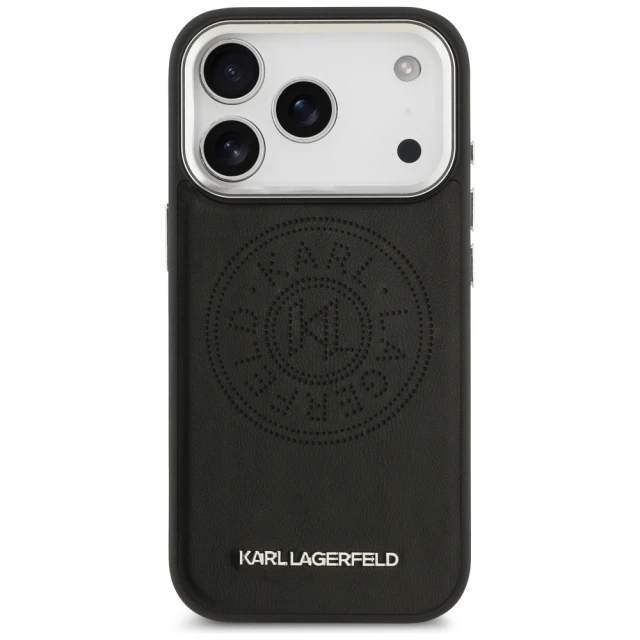 Чохол Karl Lagerfeld Point & Metal Logo для iPhone 17 Pro Black with MagSafe (KLHMP17LPSKRPMK)