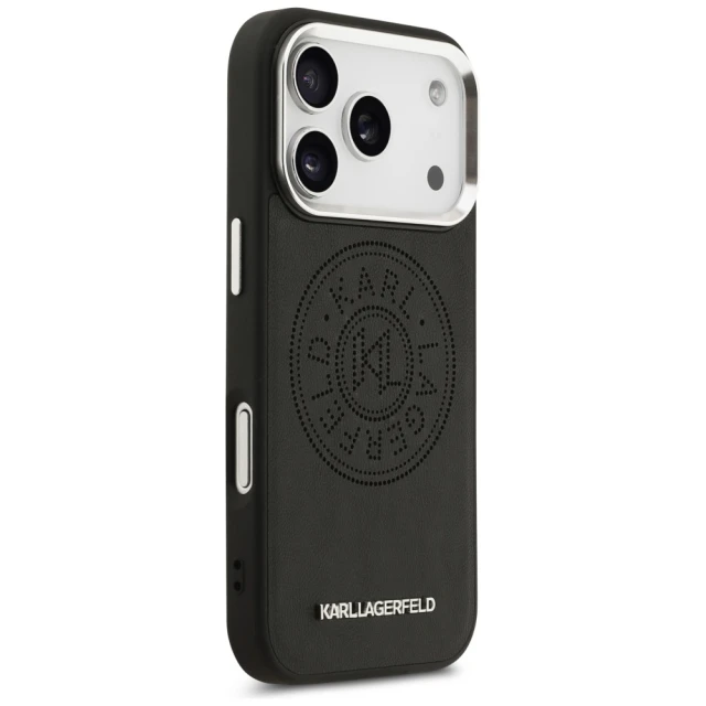 Чохол Karl Lagerfeld Point & Metal Logo для iPhone 17 Pro Black with MagSafe (KLHMP17LPSKRPMK)