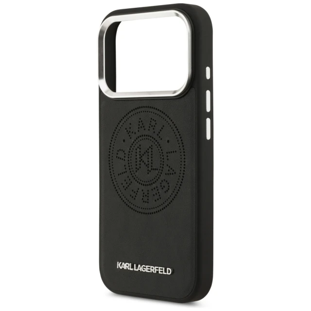 Чохол Karl Lagerfeld Point & Metal Logo для iPhone 17 Pro Black with MagSafe (KLHMP17LPSKRPMK)