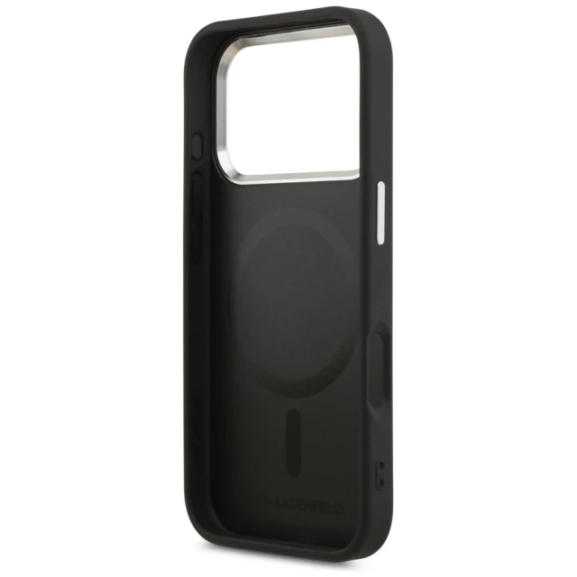 Чохол Karl Lagerfeld Point & Metal Logo для iPhone 17 Pro Black with MagSafe (KLHMP17LPSKRPMK)
