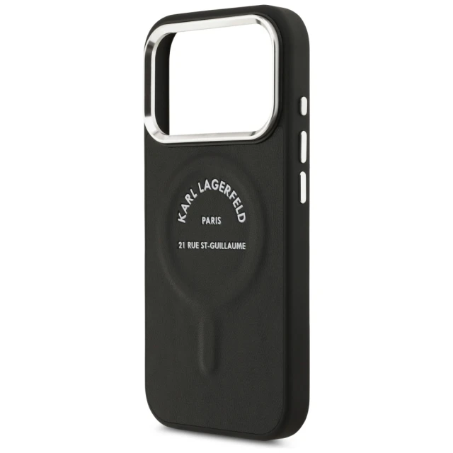 Чохол Karl Lagerfeld Karl RSG Logo для iPhone 17 Pro Black with MagSafe (KLHMP17LPSKRSGEK)