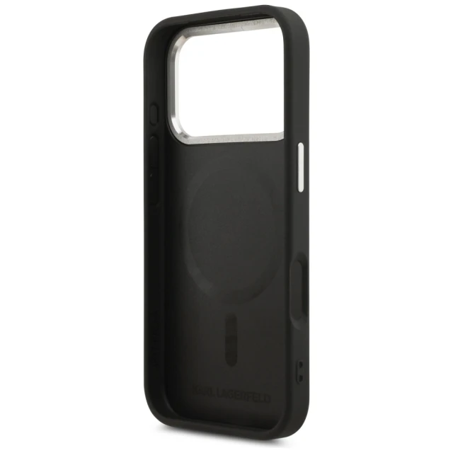 Чохол Karl Lagerfeld Karl RSG Logo для iPhone 17 Pro Black with MagSafe (KLHMP17LPSKRSGEK)
