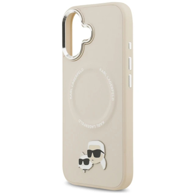 Чохол Karl Lagerfeld Karl & Choupette Pins для iPhone 17 Beige with MagSafe (KLHMP17SPSMLRKCE)